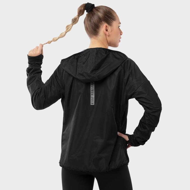 Damen windjacke für Grand Marathon-W SIROKO Schwarz