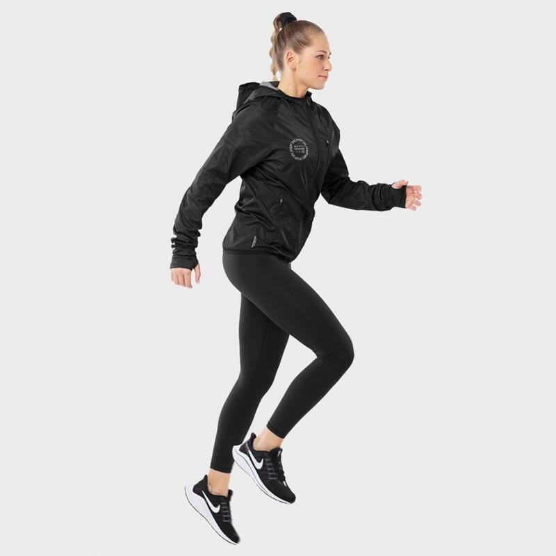 Veste coupe-vent femme Grand Marathon-W Noir