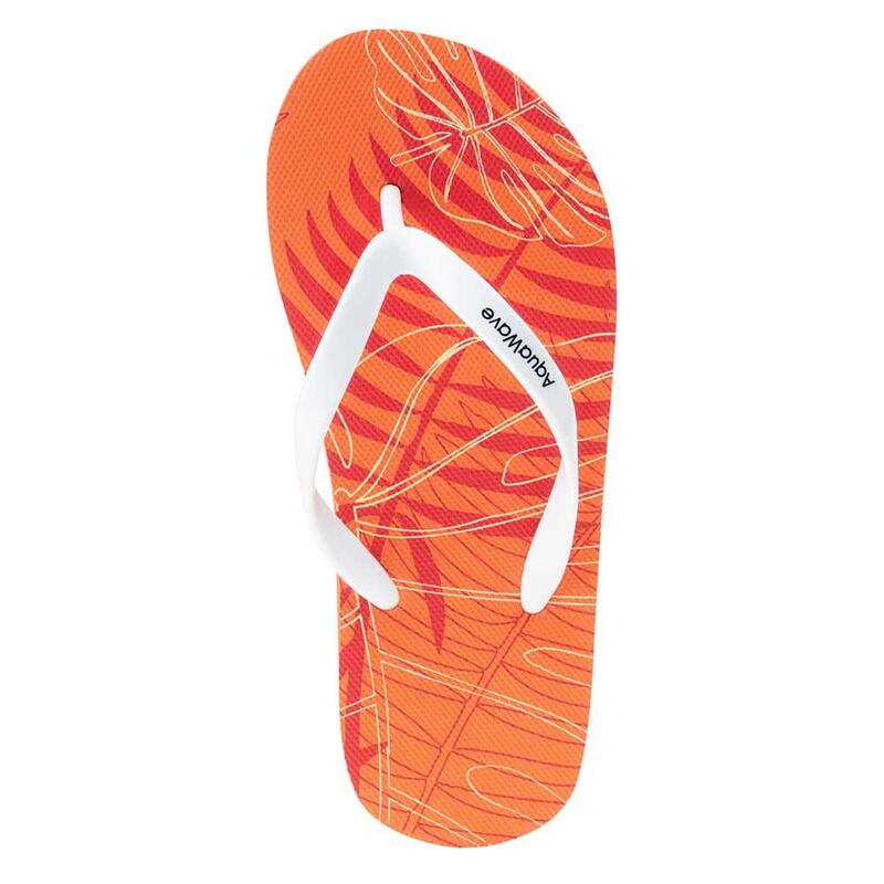 Tongs enfant/enfant Padma Monstera Print (Orange clair)