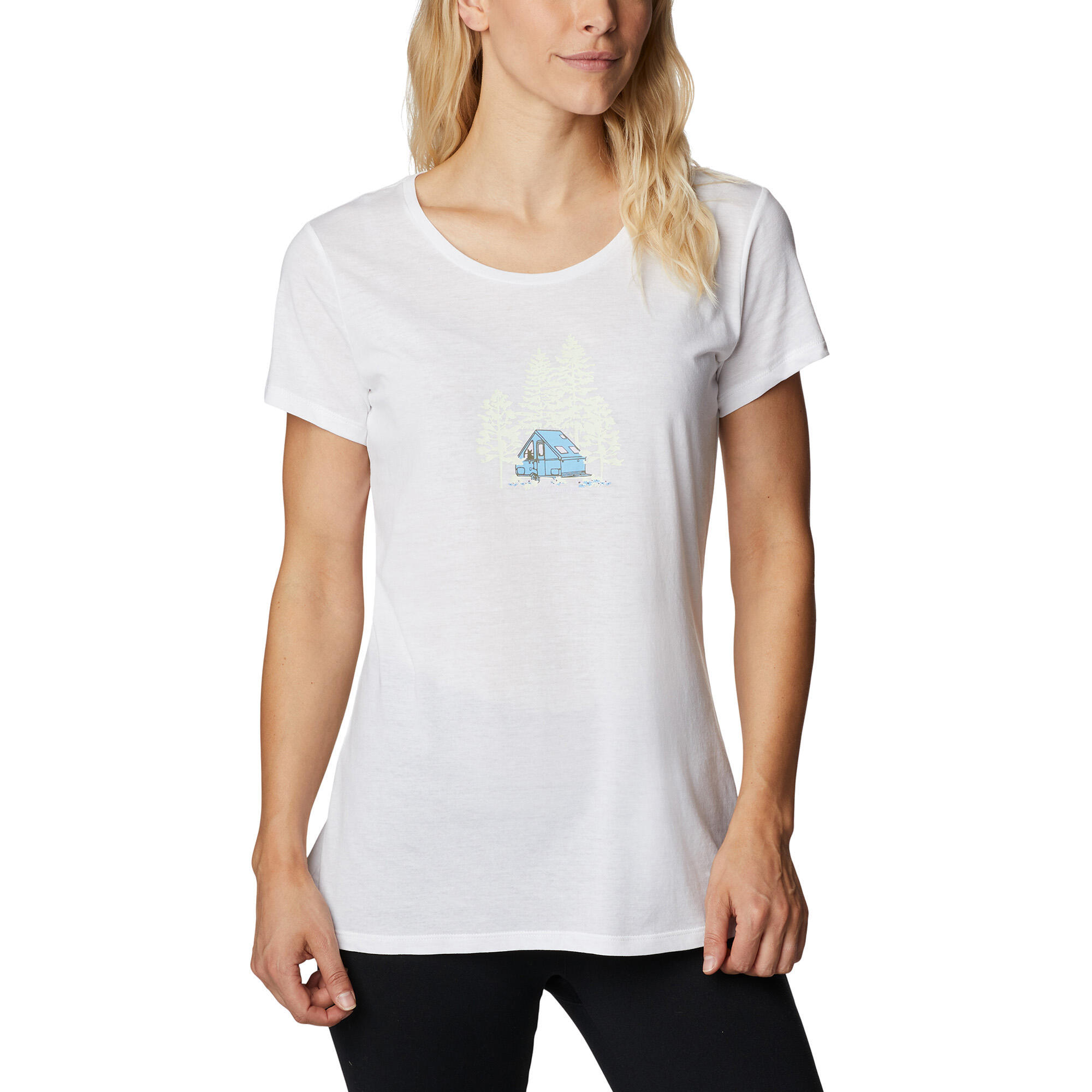 Columbia - Chemise De Trekking Columbia Daisy Days Graphic Pour Femmes - T-shirt Manches Courtes - Blanc - 36 Xs - Decathlon