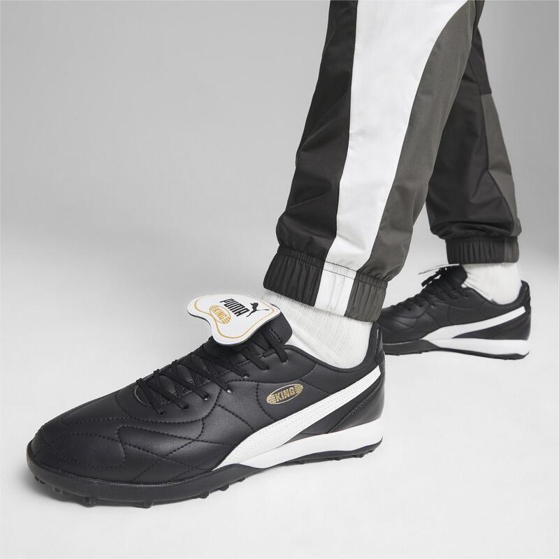 Chaussures de football KING TOP TT PUMA Black White Gold