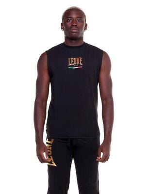 Mouwloos t-shirt heren gold