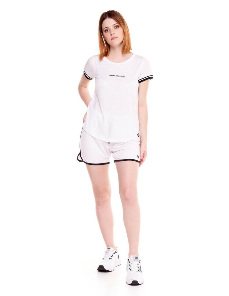Damski T-shirt z modalu w kolorze czarno-białym
