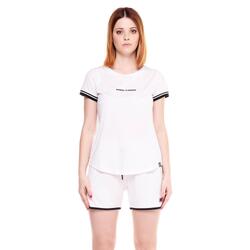 Camiseta Mujer Modal Blanco y Negro