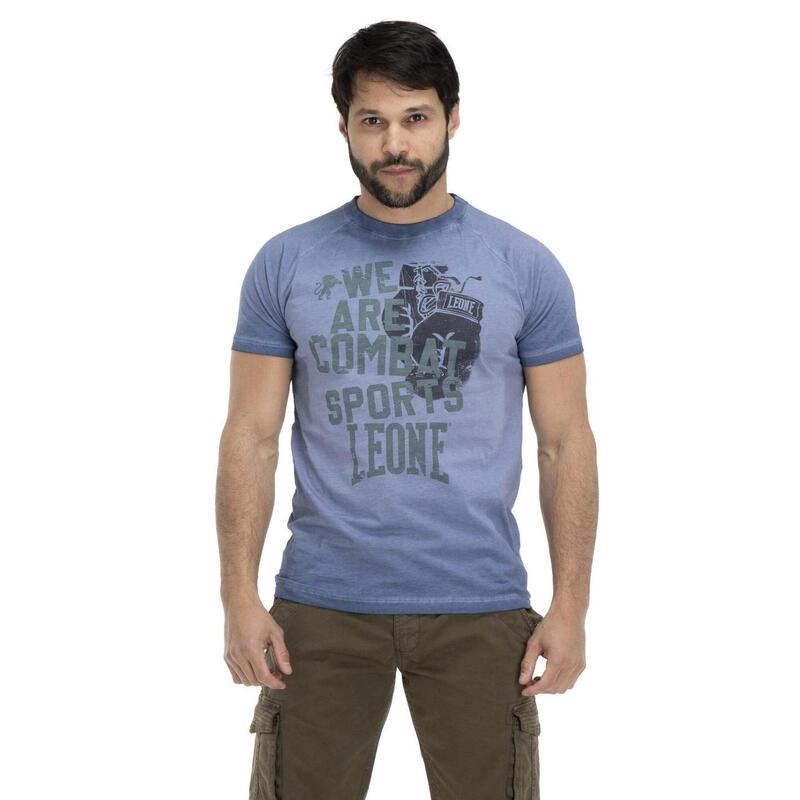 Camiseta hombre índigo tinte viejo