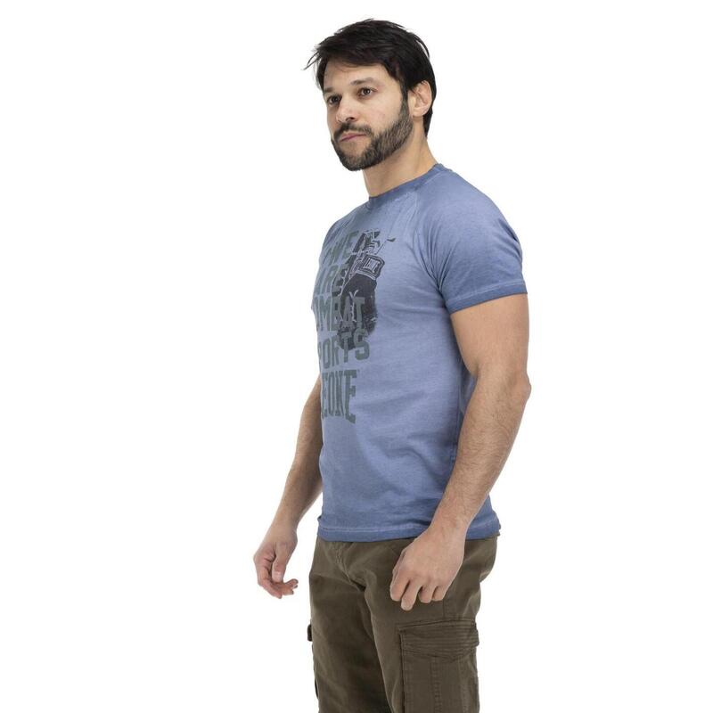 Camiseta hombre índigo tinte viejo