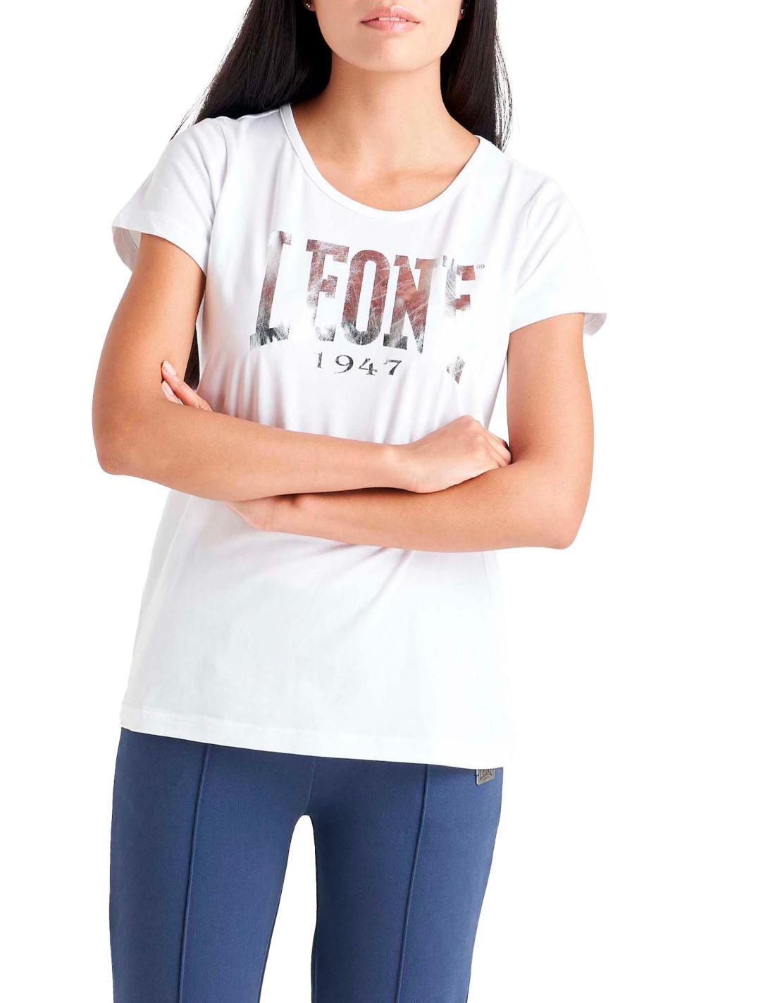 T-shirt maxi logo donna con maniche corte Basic 5/6