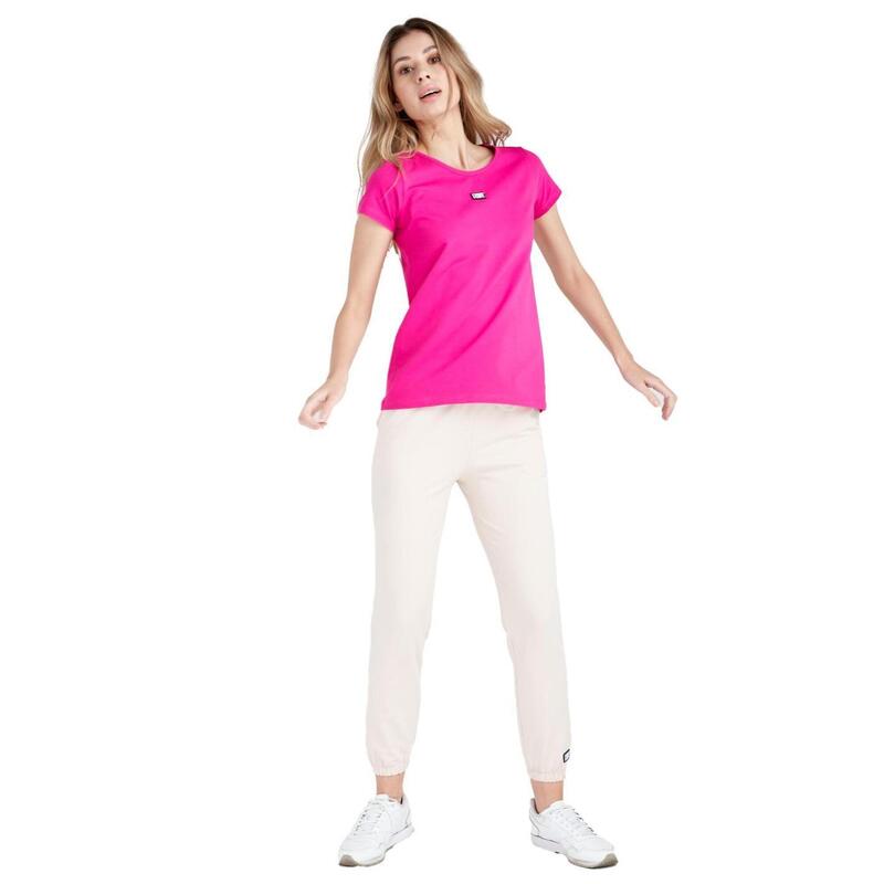 Camiseta feminina neon de manga curta