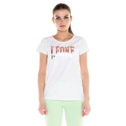 Camiseta básica con logo grande para mujer Leone Basic
