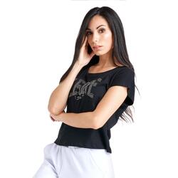 Dames cropped t-shirt korte mouwen Luxury