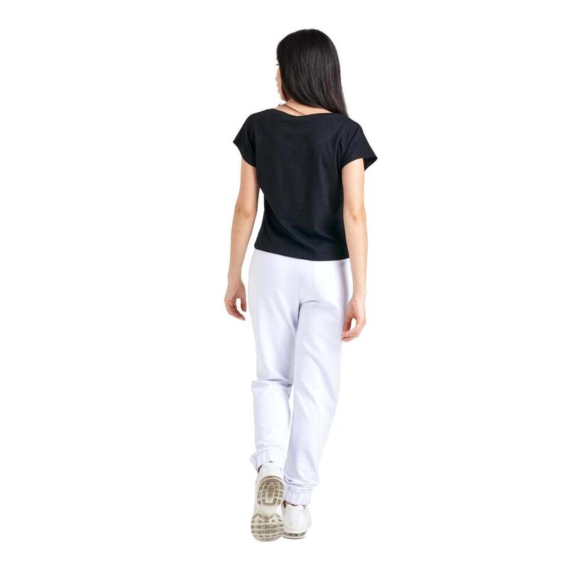 Dames cropped t-shirt korte mouwen Luxury