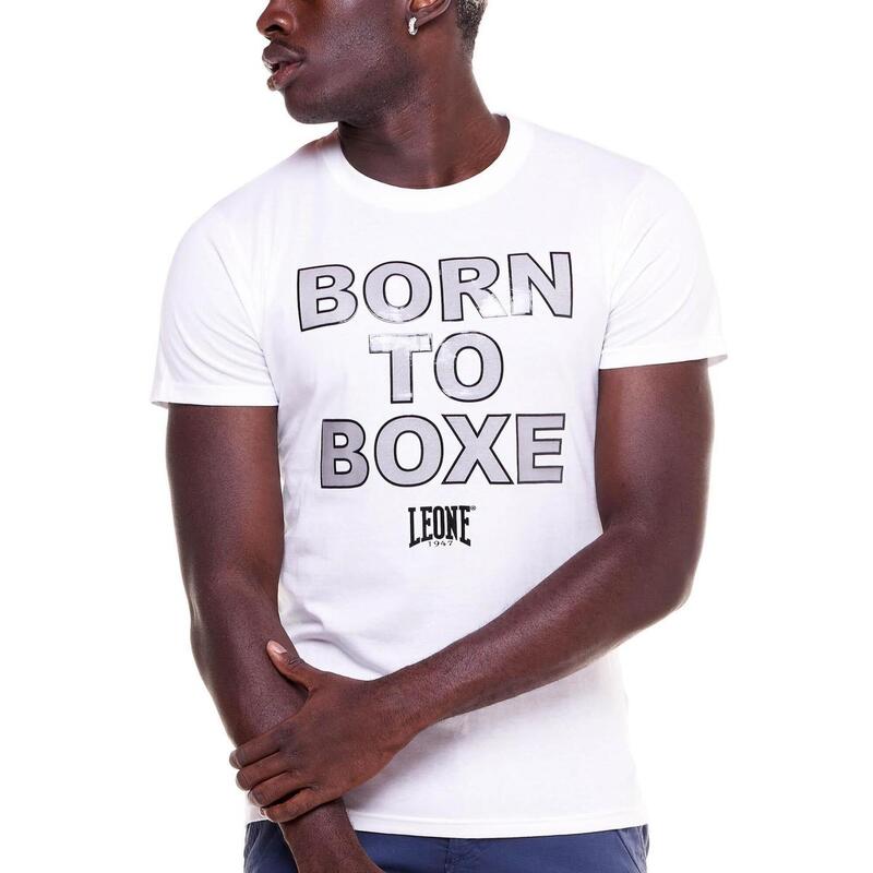 T-shirt da uomo stampa &quot;Born to boxe&quot; Sporty