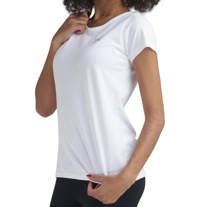 Camiseta feminina com logo pequeno e manga curta Training