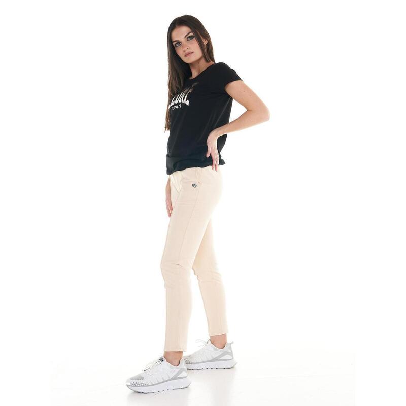 Camiseta básica con logo grande para mujer Leone Basic