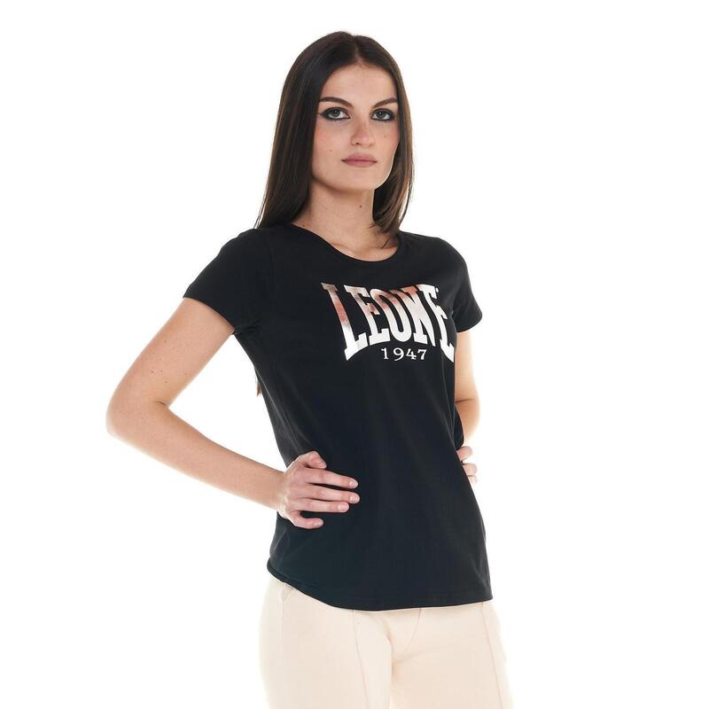 Basic T-shirt met groot logo voor dames
