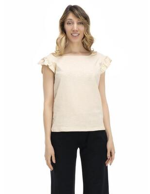 T-Shirt da donna rouches Earth Tones