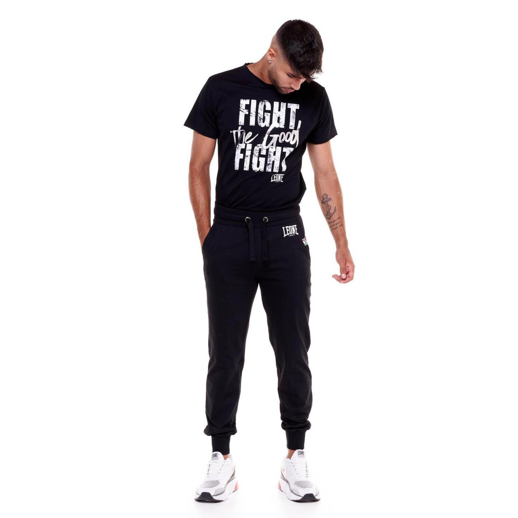 Survêtement Homme Leone 1947 Sporty Fluo - Sweat à Capuche Blanc/vert/noir