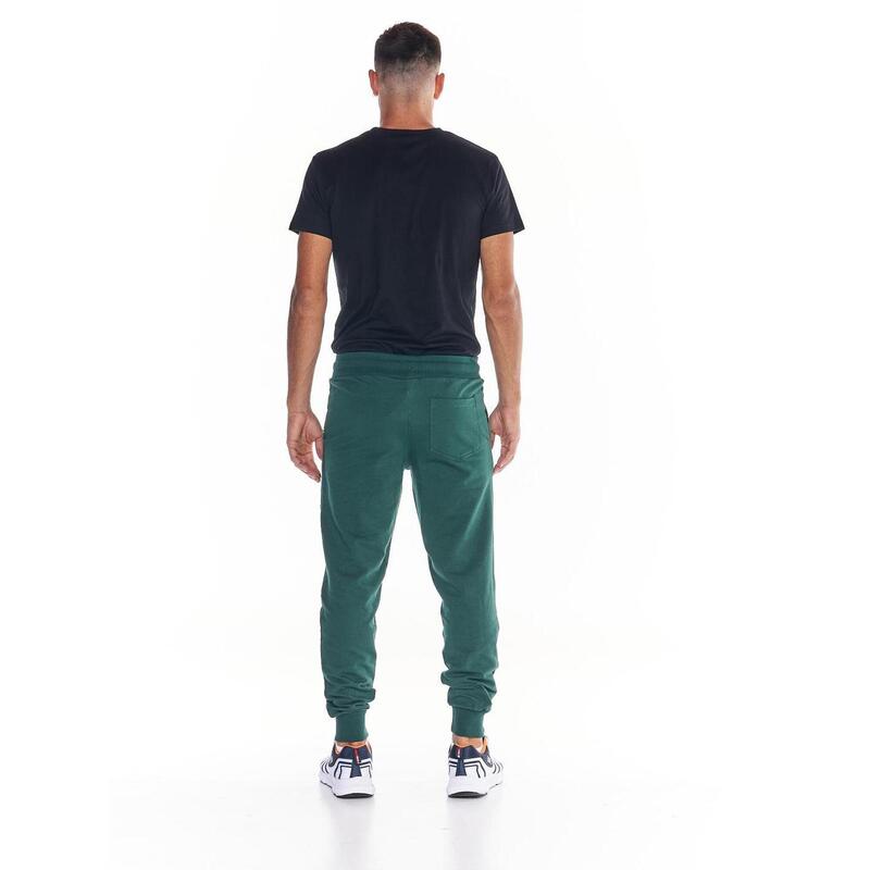 Pantalon basique en molleton pour homme avec cheville élastique petit logo