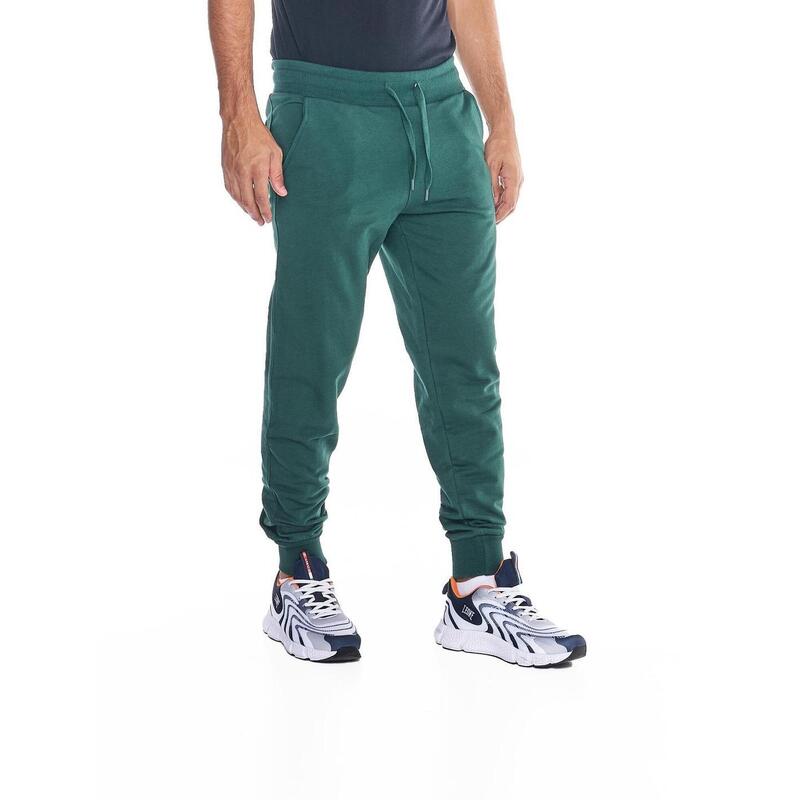 CalÃ§a de Sweatshirt masculina com pequeno logo Basic elÃ¡stico no tornozelo