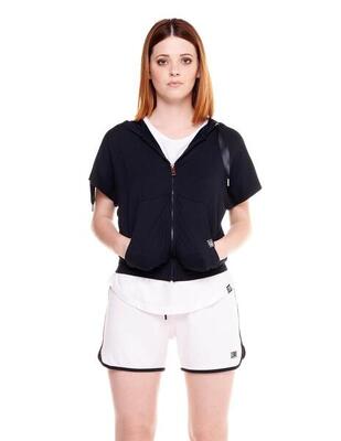 Schwarz-weißes Damen-Sweatshirt
