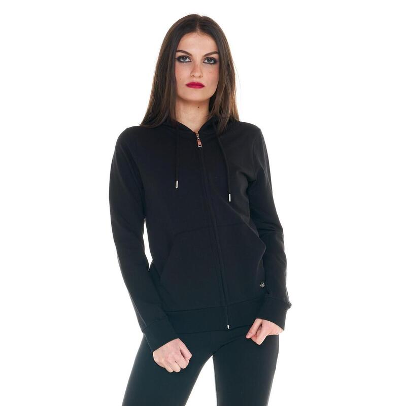 Felpa da donna con cappuccio e zip Basic