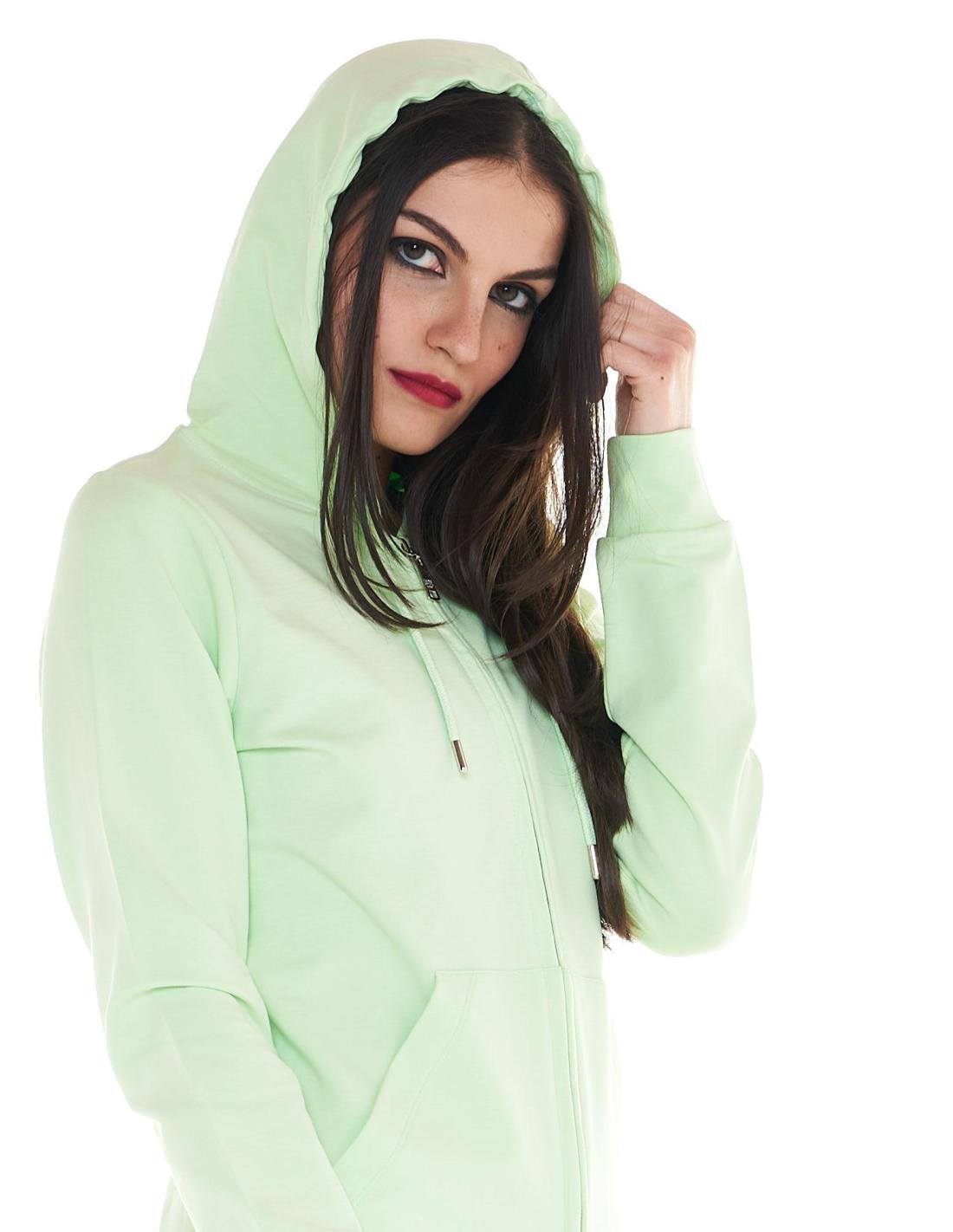 Sudadera de mujer con capucha y cremallera Leone Basic 5/6