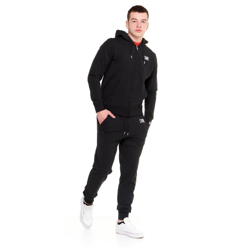 Leone Basic herenhoodie met rits, zonder sweatshirt