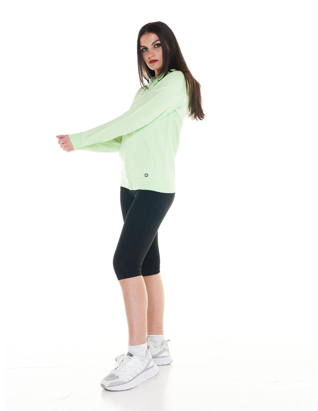 Sudadera de mujer con capucha y cremallera Leone Basic 3/6