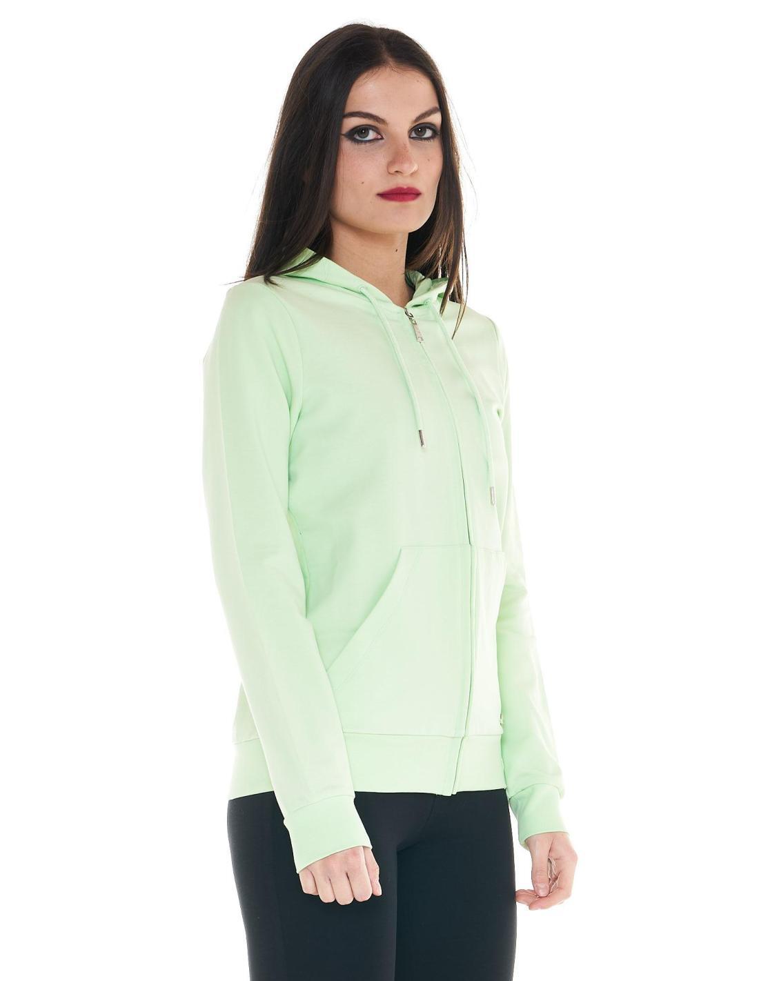 Sudadera de mujer con capucha y cremallera Leone Basic 2/6