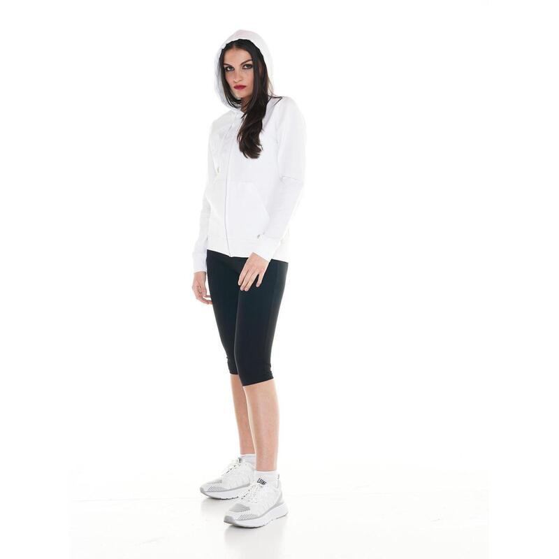 Sudadera de mujer con capucha y cremallera Leone Basic