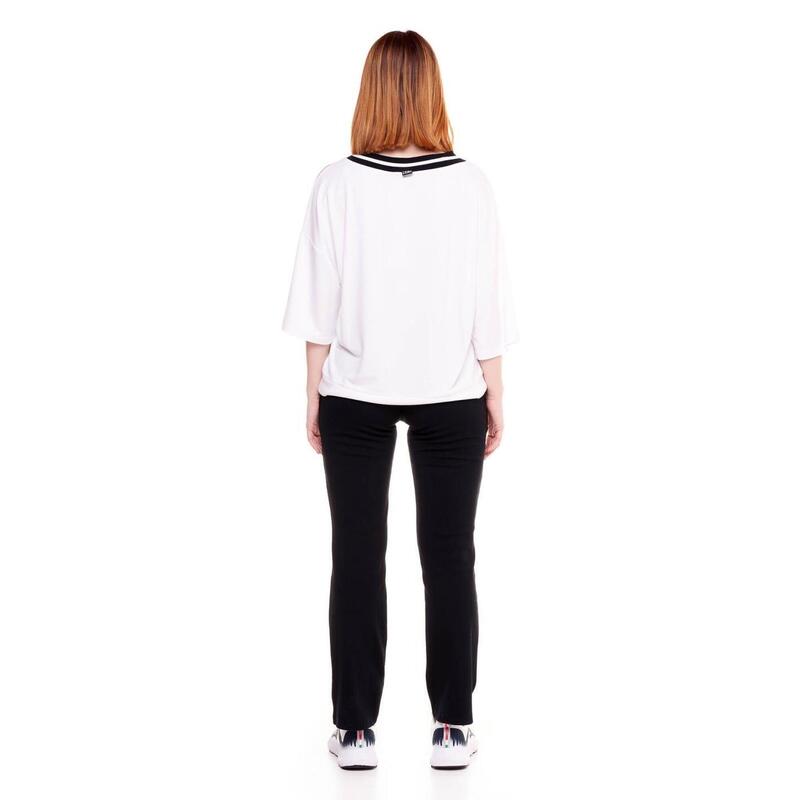 Sudadera de mujer con cuello de pico Leone Black & White