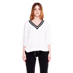 Sweat col V femme Leone Black & White