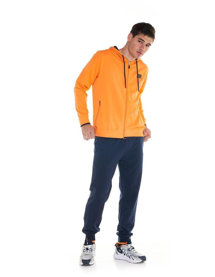 Sportowy dres męski Fluo z kapturem