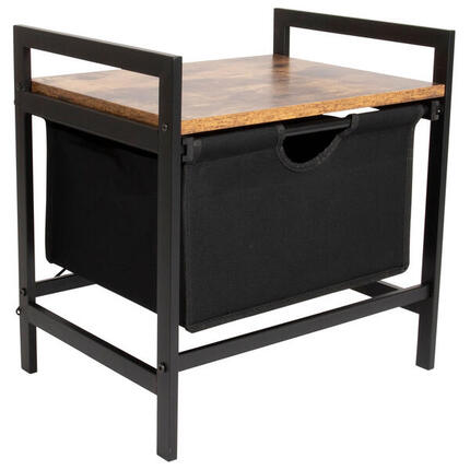 Industrial Camping Falt Schrank Cooper Stoff Schublade Tisch Holz Stahl