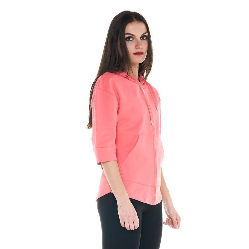 Hanorac de dama cu gluga si maneci 3/4 Leone 1947 Apparel Basic