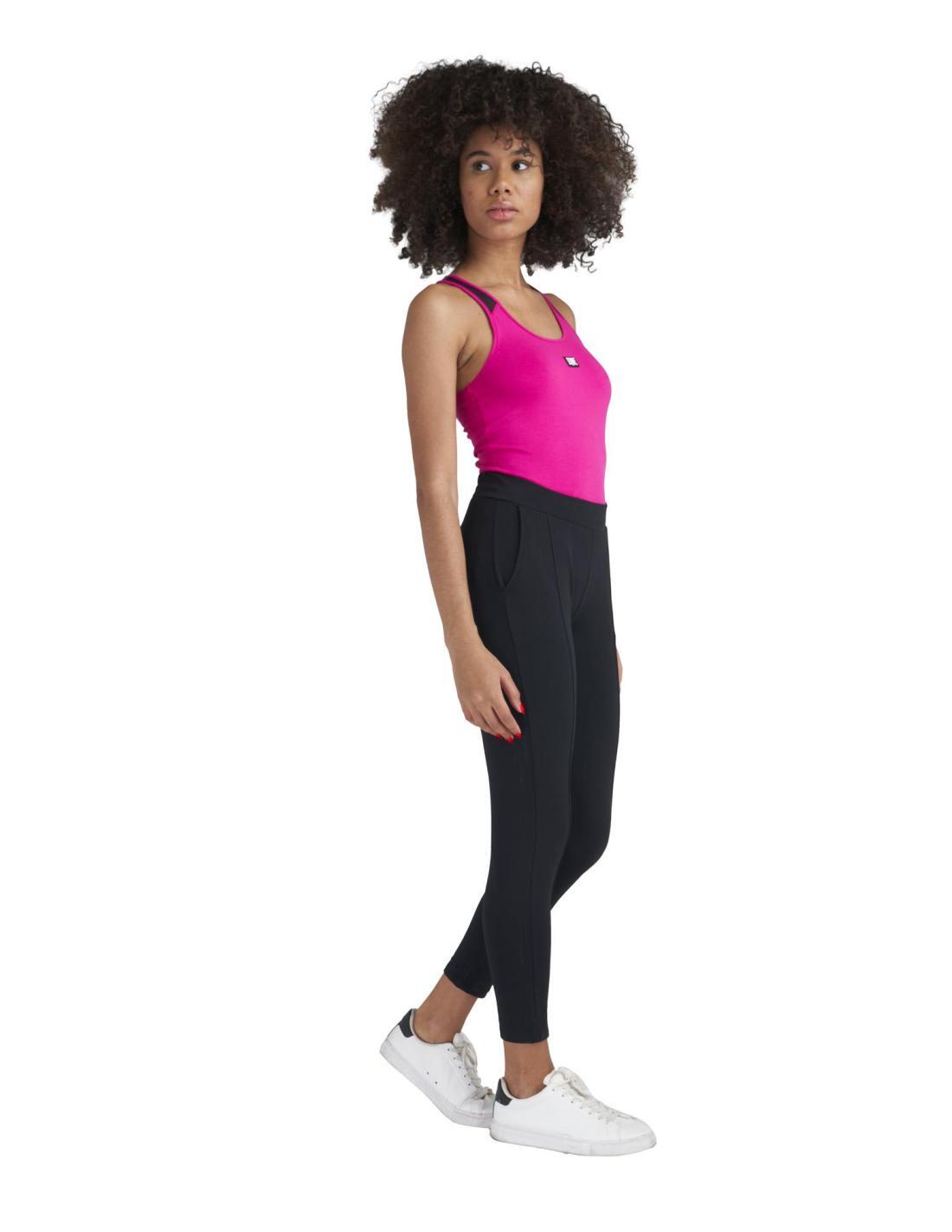 Pantalone donna dritto con piega in felpa Training 3/5