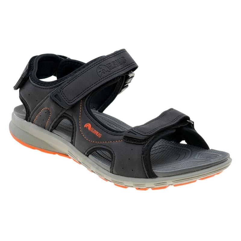 Heren Merios Sandalen (Zwart/Vlam Oranje)