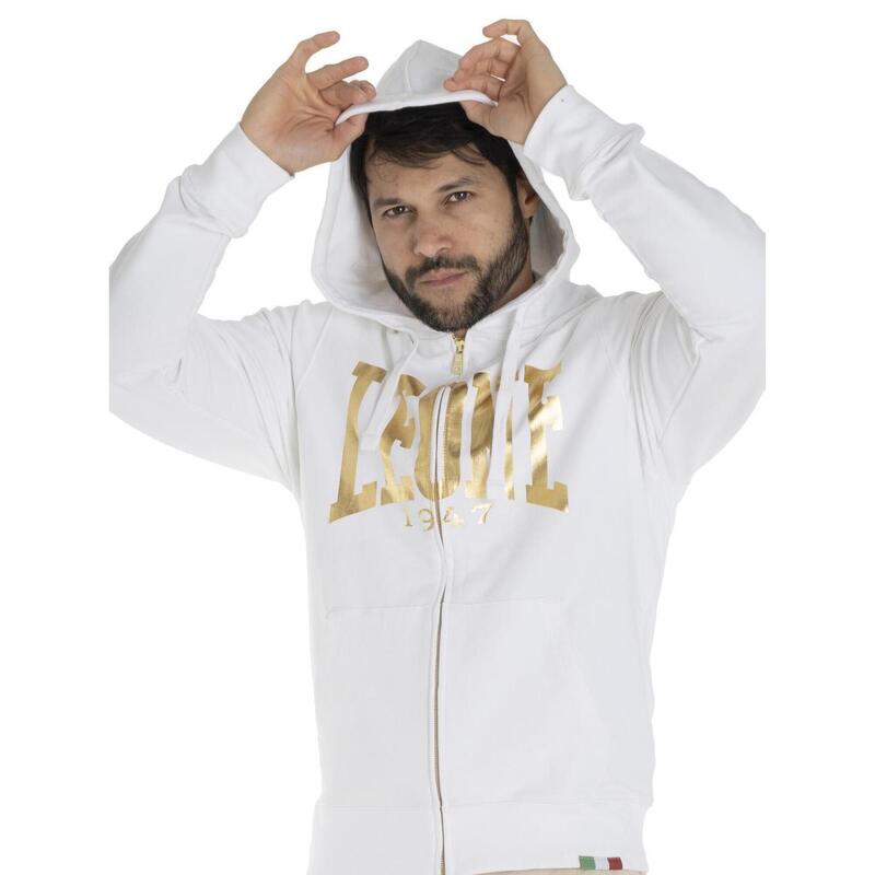 Felpa da uomo con cappuccio full zip Gold