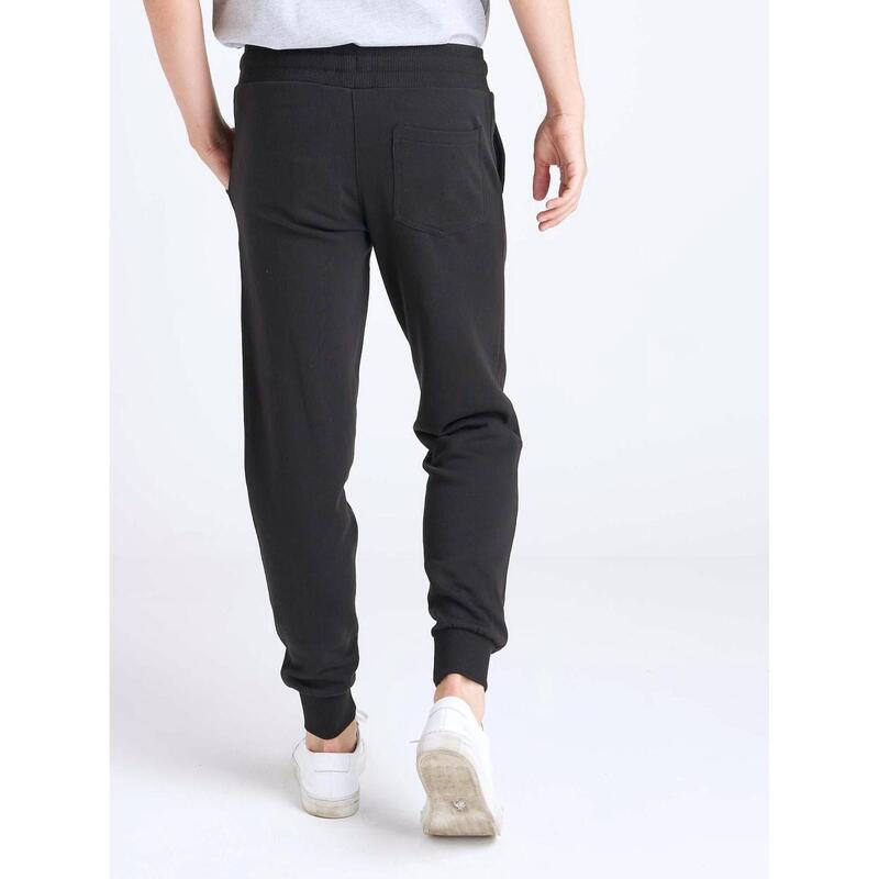 Pantalon basique en molleton pour homme avec cheville élastique petit logo