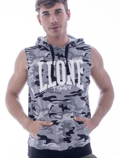 Felpa da uomo Leone 1947 Apparel smanicata con cappuccio