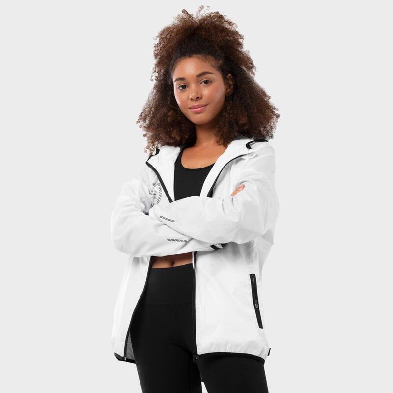 Chaqueta cortaviento running Mujer coral - Decathlon