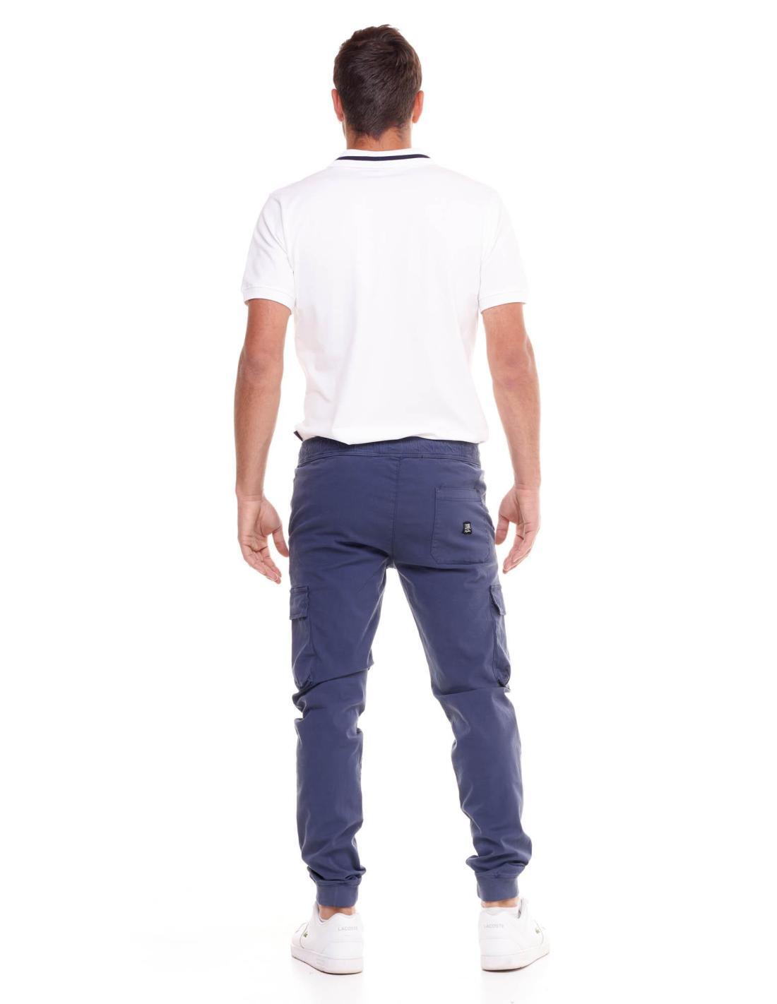 Pantalón cargo de hombre Minimal con puños elásticos 5/6