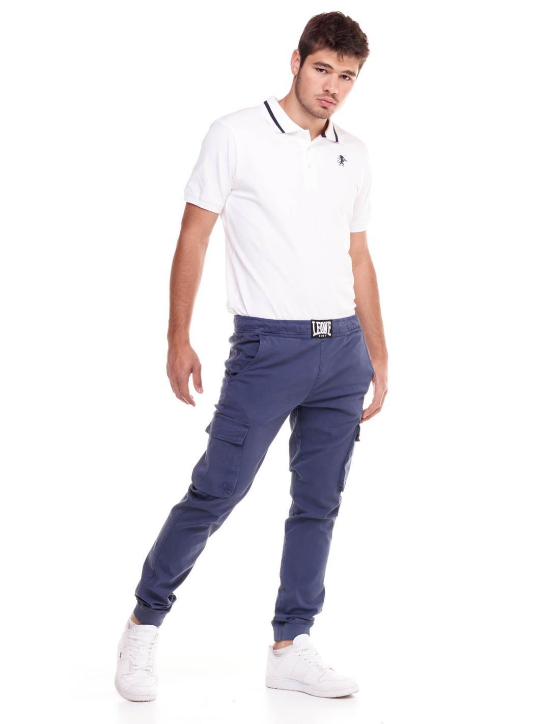 Pantalón cargo de hombre Minimal con puños elásticos 3/6
