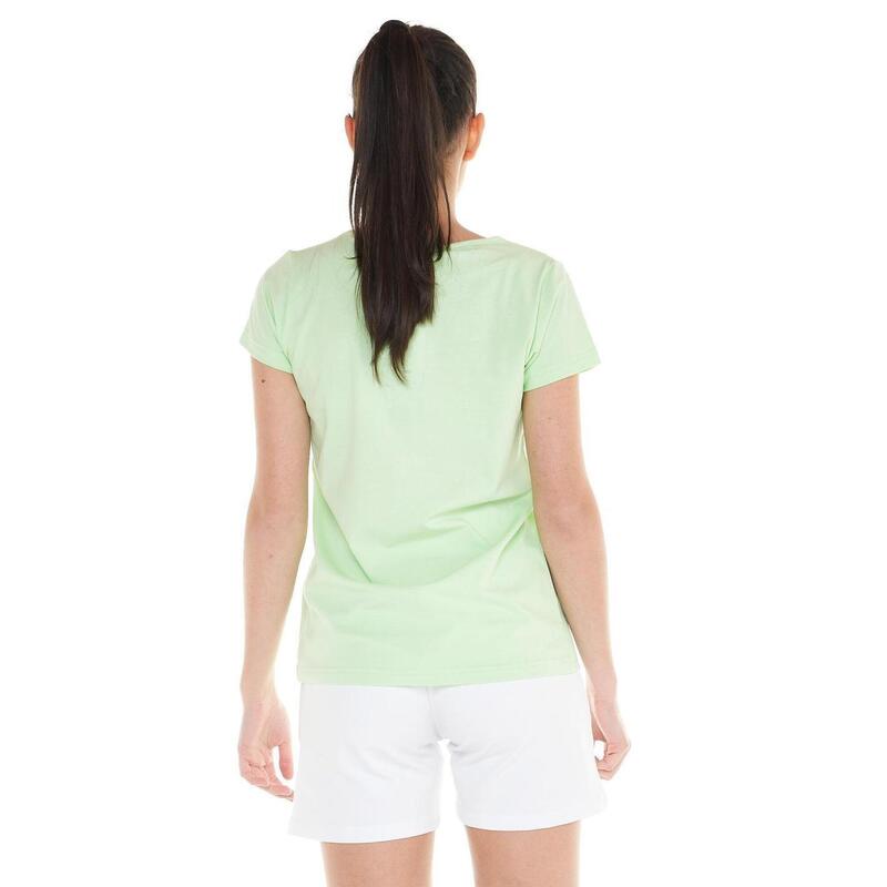 T-shirt à manches courtes à gros logo pour femme Leone basic