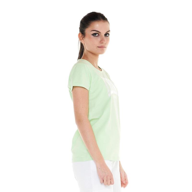 T-shirt à manches courtes à gros logo pour femme Leone basic