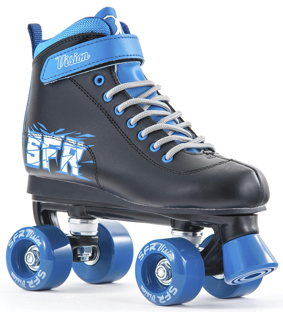 Vision II Black/Blue Kids Quad Roller Skates 1/3