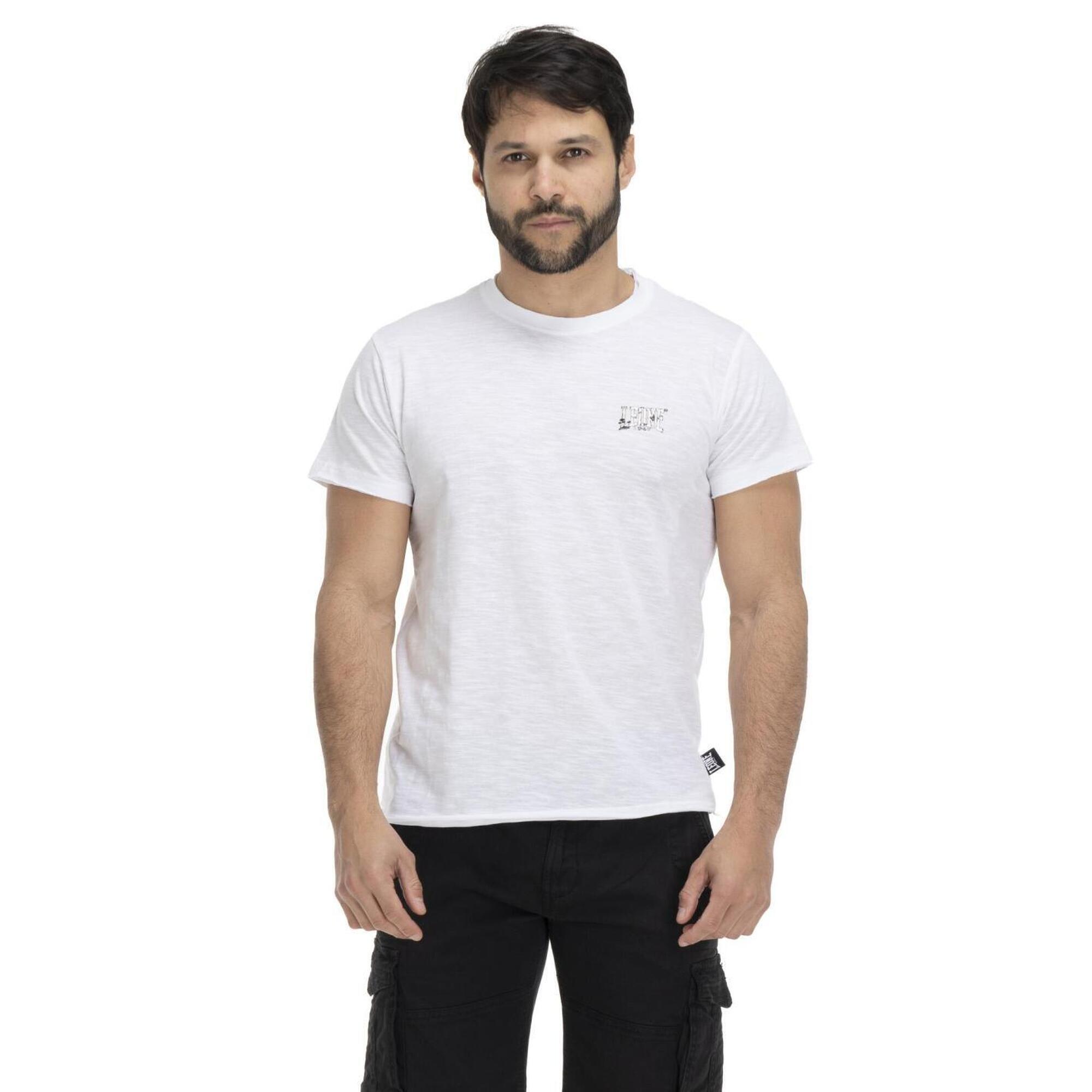 T-shirt męski z efektem sprania plaży