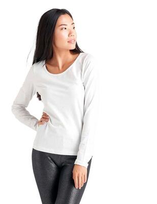 Glitzer-T-Shirt mit langen Ärmeln für Damen Flower