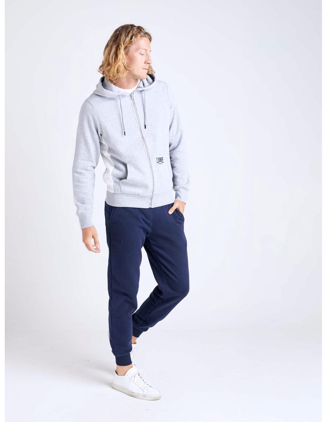 Survêtement homme avec capuche et zip College Ash 3/6