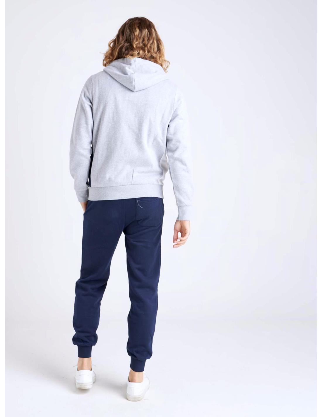Survêtement homme avec capuche et zip College Ash 4/6